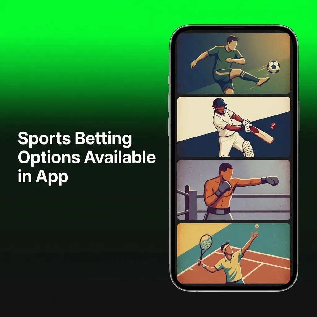 BC Game iOS app interface showing sports betting options including cricket, football, tennis, and esports markets